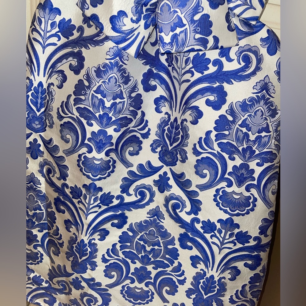 Halabaloo Royal Blue and White Bow Front Dress - Picture 3 of 6